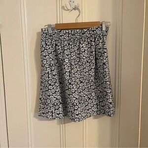 J. Crew Factory Floral Blue and White Skirt Sz 4